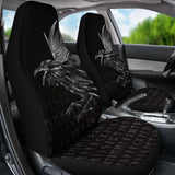 Vikings Car Seat Covers - Raven Tattoo Style 174914 - YourCarButBetter