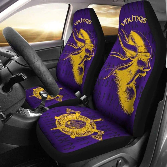 Vikings Warrior Car Seat Covers Amazing 105905 - YourCarButBetter