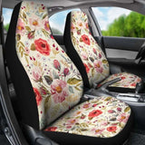 Vintage Floral Car Seat Covers Beige 153908 - YourCarButBetter