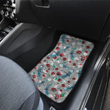 Vintage Flower and Dragonfly Car Floor Mats 210302 - YourCarButBetter
