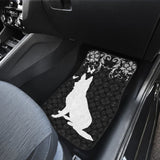 Vintage German Shepherd Black Background Car Floor Mats 210202 - YourCarButBetter