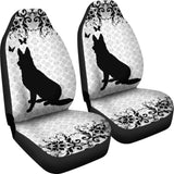 Vintage German Shepherd White Background Car Seat Covers 210202 - YourCarButBetter