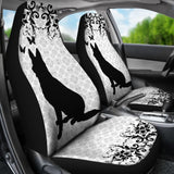 Vintage German Shepherd White Background Car Seat Covers 210202 - YourCarButBetter