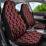 Vintage Rose Car Seat Covers Roses Pink Red And Black 174510 - YourCarButBetter