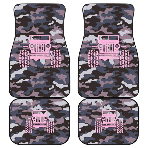 Violet Blue Camouflage Color Rosy Pink Jeep Car Floor Mats 211204 - YourCarButBetter
