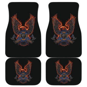 Volunteer Firefighter Fire and Rescue Courage Honor Custom Eagle Car Floor Mats 211507 - YourCarButBetter