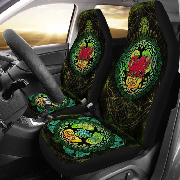 Wales Celtic Car Seat Covers - Cymru Tree Of Life - 110424 - YourCarButBetter