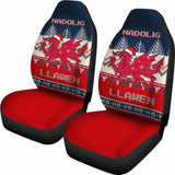 Wales Celtic Christmas Car Seat Covers - Welsh Dragon Nadolig Llawen Ugly Christmas Style Blue - 160830 - YourCarButBetter