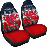 Wales Celtic Christmas Car Seat Covers - Welsh Dragon Nadolig Llawen Ugly Christmas Style Blue - 160830 - YourCarButBetter