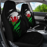 Wales In Me Car Seat Covers - Special Grunge Style (Set Of Two) 232125 - YourCarButBetter