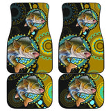 Walleye Ethnic Pattern Fishing Car Floor Mats 182417 - YourCarButBetter