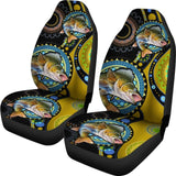 Walleye Ethnic Pattern Fishing Car Seat Covers 182417 - YourCarButBetter