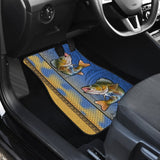 Walleye Fish Scale Pattern Fishing Car Floor Mats 182417 - YourCarButBetter