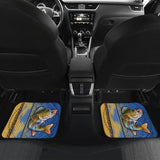 Walleye Fish Scale Pattern Fishing Car Floor Mats 182417 - YourCarButBetter