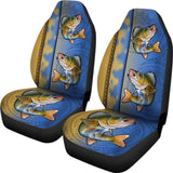 Walleye Fish Scale Pattern Fishing Car Seat Covers 182417 - YourCarButBetter