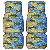 Walleye Fish Skin Pattern Fishing Car Floor Mats 182417 - YourCarButBetter