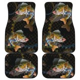 Walleye In The Net Fishing Car Floor Mats 182417 - YourCarButBetter