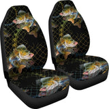 Walleye In The Net Fishing Car Seat Covers 182417 - YourCarButBetter