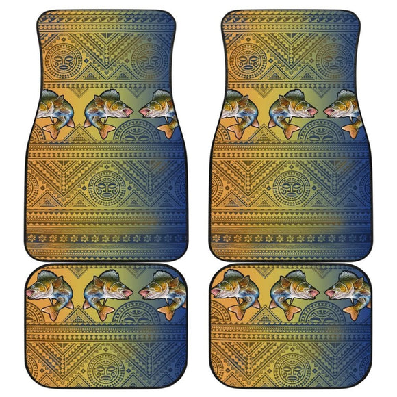 Walleye Skin Color Boho Pattern Fishing Car Floor Mats 182417 - YourCarButBetter