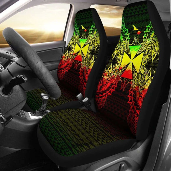 Wallis And Futuna Car Seat Cover - Wallis And Futuna Coat Of Arms Map Reggae - 105905 - YourCarButBetter