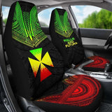 Wallis And Futuna Car Seat Cover - Wallis And Futuna Coat Of Arms Polynesian Chief Tattoo Reggae Version - 105905 - YourCarButBetter