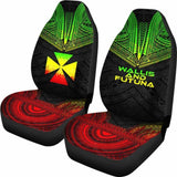 Wallis And Futuna Car Seat Cover - Wallis And Futuna Coat Of Arms Polynesian Chief Tattoo Reggae Version - 105905 - YourCarButBetter