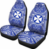 Wallis And Futuna Car Seat Cover - Wallis And Futuna Coat Of Arms Polynesian Flag Color 10 153908 - YourCarButBetter