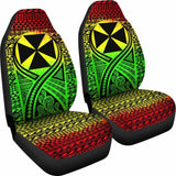 Wallis And Futuna Car Seat Cover - Wallis And Futuna Coat Of Arms Polynesian Tattoo Reggae - 105905 - YourCarButBetter