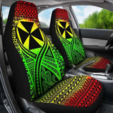 Wallis And Futuna Car Seat Cover - Wallis And Futuna Coat Of Arms Polynesian Tattoo Reggae - 105905 - YourCarButBetter