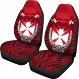 Wallis And Futuna Car Seat Covers - Wallis And Futuna Coat Of Arms Coconut Tree - 12 1 153908 - YourCarButBetter