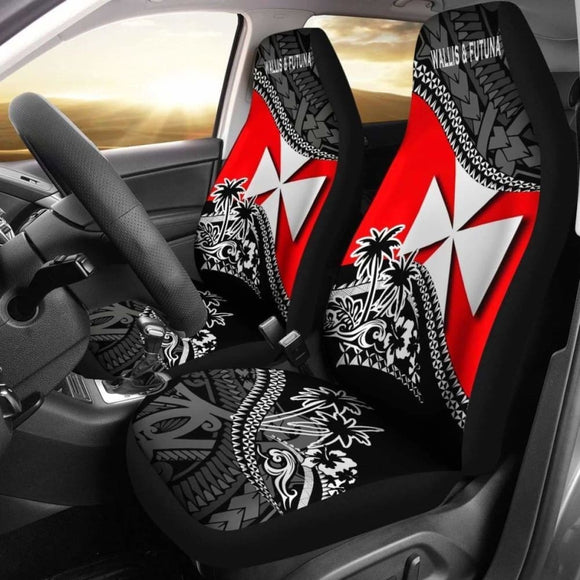 Wallis And Futuna Car Seat Covers - Wallis And Futuna Coat Of Arms Fall In The Wave - Amazing 1 105905 - YourCarButBetter