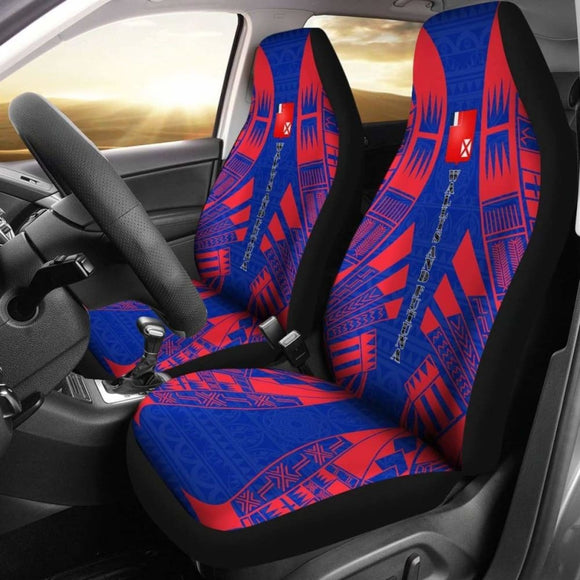 Wallis And Futuna Car Seat Covers - Wallis And Futuna Coat Of Arms Polynesian Tattoo Flag - 09 153908 - YourCarButBetter