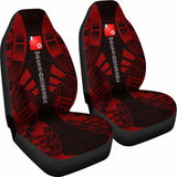 Wallis And Futuna Car Seat Covers - Wallis And Futuna Coat Of Arms Polynesian Tattoo Red - 09 153908 - YourCarButBetter