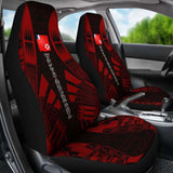 Wallis And Futuna Car Seat Covers - Wallis And Futuna Coat Of Arms Polynesian Tattoo Red - 09 153908 - YourCarButBetter