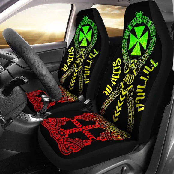 Wallis And Futuna Car Seat Covers - Wallis And Futuna Coat Of Arms Polynesian Tribal Reggae - 105905 - YourCarButBetter