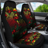 Wallis And Futuna Car Seat Covers - Wallis And Futuna Coat Of Arms Turtle Hibiscus Reggae - New 091114 - YourCarButBetter