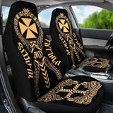 Wallis And Futuna Car Seat Covers Polynesian Tribal Gold 04 153908 - YourCarButBetter