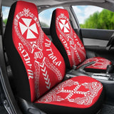 Wallis And Futuna Car Seat Covers Polynesian Tribal Red Flag 04 153908 - YourCarButBetter