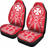 Wallis And Futuna Car Seat Covers Polynesian Tribal Red Flag 04 153908 - YourCarButBetter