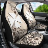 Wallis And Futuna Car Seat Covers The Beige Hibiscus (Set Of Two) 7 232125 - YourCarButBetter