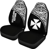 Wallis And Futuna Polynesian Car Seat Covers - Black Curve - 11 153908 - YourCarButBetter