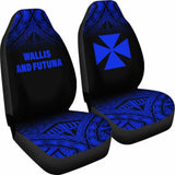 Wallis And Futuna Polynesian Car Seat Covers - Blue Fog - 11 153908 - YourCarButBetter