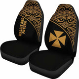 Wallis And Futuna Polynesian Car Seat Covers - Gold Curve - 11 153908 - YourCarButBetter