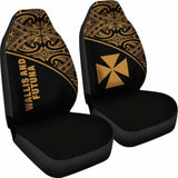 Wallis And Futuna Polynesian Car Seat Covers - Gold Curve - 11 153908 - YourCarButBetter