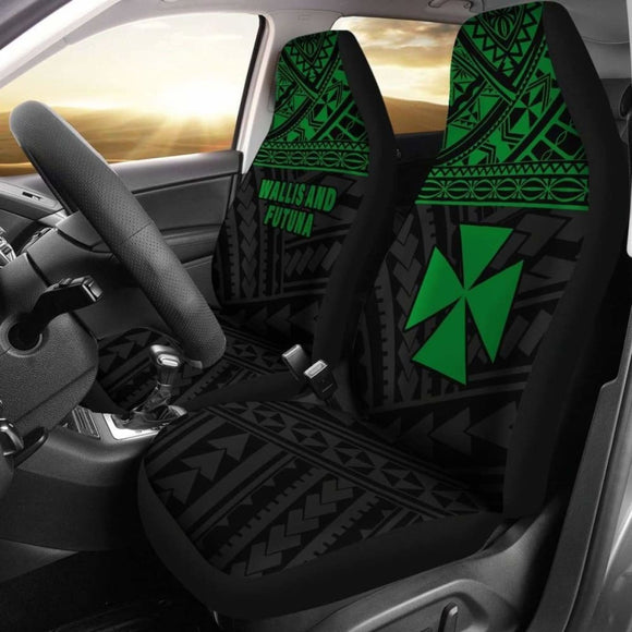 Wallis And Futuna Polynesian Car Seat Covers Green - 11 153908 - YourCarButBetter