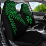 Wallis And Futuna Polynesian Car Seat Covers - Green Curve - 11 153908 - YourCarButBetter