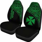 Wallis And Futuna Polynesian Car Seat Covers - Green Curve - 11 153908 - YourCarButBetter