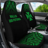 Wallis And Futuna Polynesian Car Seat Covers - Green Fog - 11 153908 - YourCarButBetter