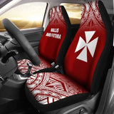 Wallis And Futuna Polynesian Car Seat Covers - Red Fog - 11 153908 - YourCarButBetter