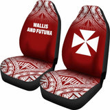 Wallis And Futuna Polynesian Car Seat Covers - Red Fog - 11 153908 - YourCarButBetter